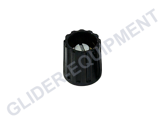 Instrumenten draaiknop 14.5mm (schacht Ø3mm) zwart [E020-3125]